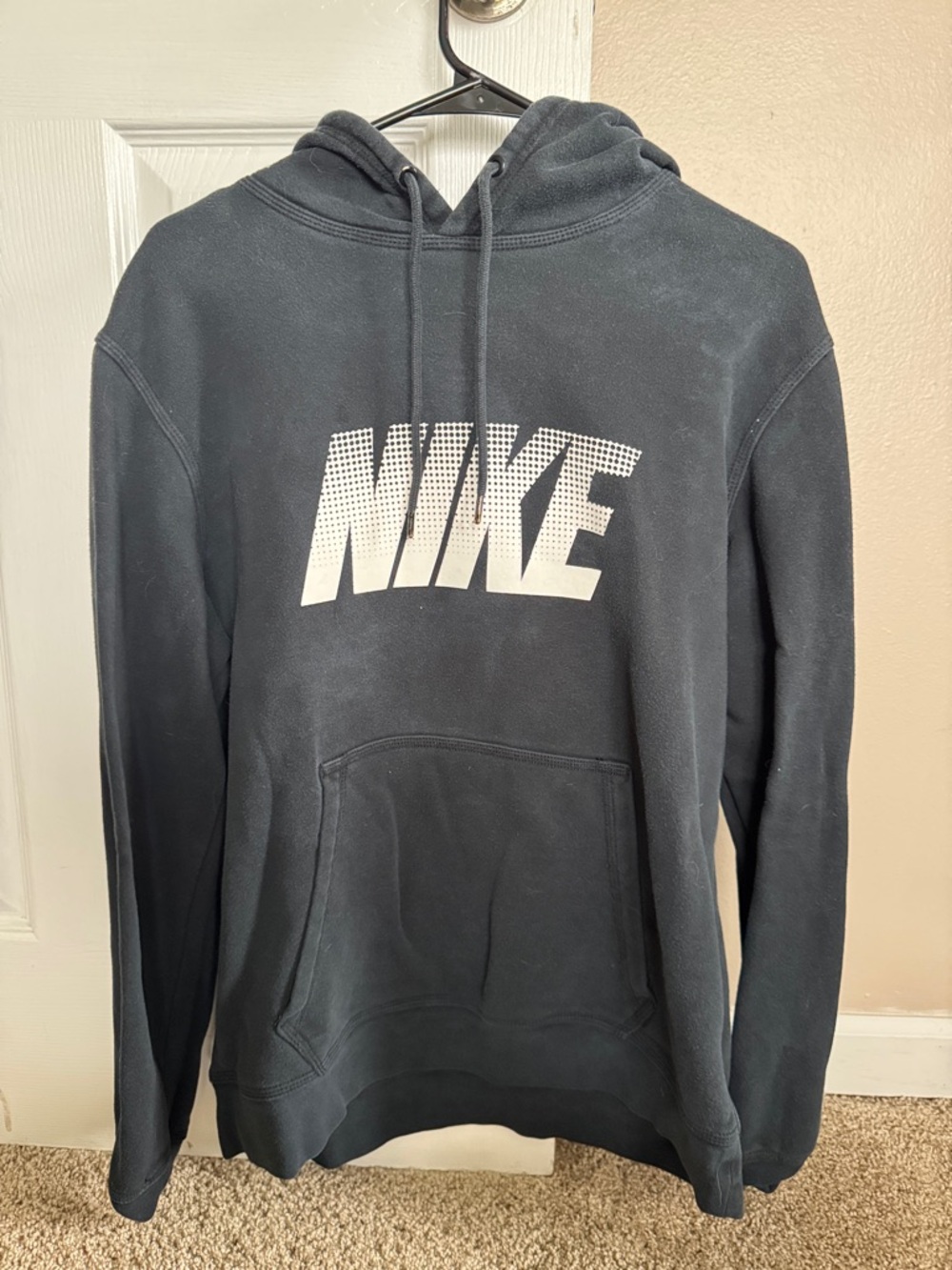 Nike Black Pullover Hoodie with White Logo